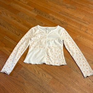Girls long sleeve Henley. Size 10/12